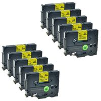 GREENCYCLE 10 Pack TZ621 TZE621 0.35 Inch Inch Black on Yellow Label Tape Compatible for Brother PT-P700 PT-H300 PT-D210 P-Touch Label Maker
