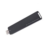 Aluminum M.2 NVME TO USB 3.1 Type A PCIE SSD HDD CNC Processing Enclosure M-KEY SSD TO USB-A Adapter (USB-A)
