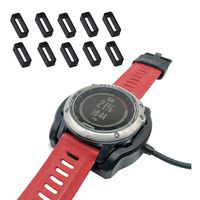 JIUJOJA for Garmin Fenix 3 /Fenix 3 HR/Quatix 3 Charger Charging Dock Sync Data Cable and 10Pcs Watch Band Strap Loops stener Ring Silicone Black Keeper Retainer Holder for Garmin Fenix 3 Smart Watch