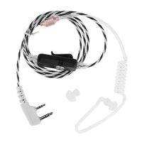 Stereo Earbuds,Awakingdemi 2pin Air Acoustic Tube Earpiece with Voice Adjust for Baofeng Walkie Talkie