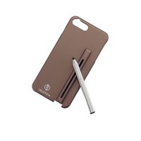 iBiopen Biostyli Case with Stylus - For iPhone 6+/7+/8+ - Satin Finish Hard Shell Case with Built In Digital Pen for Note Taking, Drawing - No App Needed, No Bluetooth Needed (iPhone 6+/7+/8+ / Brown)