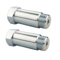 JGR 2PCS Defouler Straight M18 x 1.5 For O2 Oxygen Sensor Lambda Sensor Fitting Bung