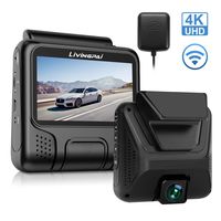 4K Dash Cam 2880 x 2160P UHD Car Camera with WiFi GPS Dash Camera for Cars Driving Recorder with 3 Inch LCD Screen 170°Wide Angle G-Sensor, WDR, Parking Monitor, Loop Recording, Motion Detection