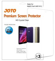 JOTO Screen Protector Film for 2014 ASUS MeMO Pad 8 (ME181C) Tablet, Crystal Clear (Invisible) Scratch Resistant, will only fit New ASUS MeMO Pad 8 inch (ME181C), with Lifetime Replacement Warranty (3 Pack)