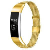 Meliya Replacement Metal Bands Compatible with Fitbit Alta/Fitbit Alta HR, Stainless Steel Metal Replacement Wristbands for Women Men (Large, 07 Gold)