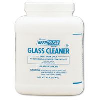 Beer Clean Glass Cleaner, Unscented, Powder, 4 Lb. Container, New