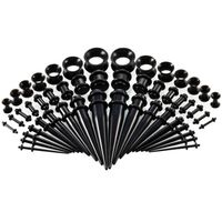 Bac-kitchen Ear Expansion Kit - 50 pieces of acrylic cone and earplug silicone tunnel set for punk, rock, street or everyday use