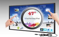LCD/LED 10 Touch IR Overlay Touch Screen Frame Panel Interactive 47" 16:9 - No Glass