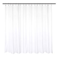 Barossa Design Waterproof Extra Wide Fabric Shower Curtain Liner 108" W x 72" H - Hotel Quality, Machine Washable, White Shower Liner for Bath Tub, 108x72