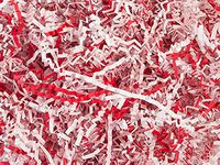 Crinkle Paper Shred for Packaging Gift Box/Basket Filler 10-Ounce Bag Bulk Buy !! Choose Color (Candy Cane)
