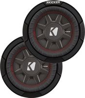 KICKER Bundle of 2 Items: Two 43CWRT672 6.75" CompRT Series Car Subwoofers