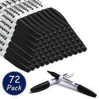 Keebor Basic Low Odor Dry Erase Markers Chisel Tip Black Whiteboard Markers Bulk, 72 Packs