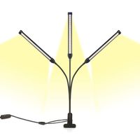 Sondiko Grow Light, Auto On&Off Every Day Full Spectrum 60 W Grow Lamp with 3/9/12H Timer, Adjustable Gooseneck 10 Dimmable Levels&3 Switch Modes for Indoor Plants, Black