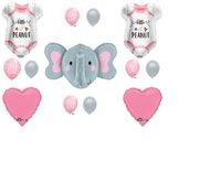 Baby Girl Elephant Peanut Baby Shower Balloons Decoration Supplies