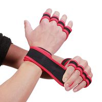 Premium Non-Slip Exercise Gloves for Men & Women - Gym Gloves Fitness Gloves, Workout Gloves for Weightlifting、Pull-up、Cross Training (1 Pair,Red L)