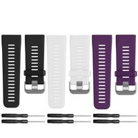 Band for Garmin VIVOACTIVE HR Watch, Soft Silicone Wristband Replacement Band for Garmin Vivoactive HR Sports GPS Watch (3Pcs,Black&Purple&White)