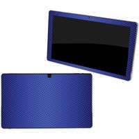 MightySkins Skin Compatible with NuVision Supreme 1001 Tablet - Blue Carbon Fiber | Protective, Durable, and Unique Vinyl Decal wrap Cover | Easy to Apply, Remove, and Change Styles | Made in The USA