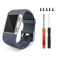 Newest Colorful Flower Surge Bands，Soft Silicone Band with Metal Buckle Bracelet Strap Replacement Band for Women Men Girls Replacement Accessories Fitness Wristband Sport (S, Rock Blue)