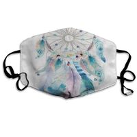 Face Mask Watercolor Bohemian Dreamcatcher Inspiring Cycling Half Face Earloop Ski Mask for Man