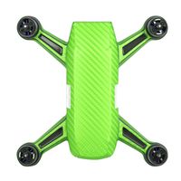 GBSELL Luxury Carbon Fiber Skin Wrap Waterproof Stickers For DJI SPARK Accessories (Green)