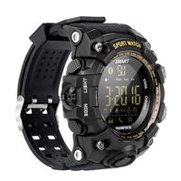 EX16S Rugged Outdoor Sports Smart Watch with Bluetooth Activity Tracker Pedometer Steps Caloires DistanceStopwatch 50M Waterproof for Running Walking Hiking, Long standby time Compare with iOS&Android