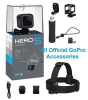 GoPro HERO5 Session Action Camera Bundle with Bonus Head Strap and QuickClip, Floating Hand Grip, 16GB MicroSD Card (Certified Refurbished)