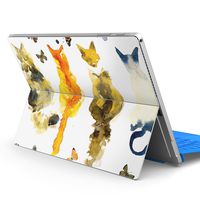 igsticker Ultra Thin Premium Protective Back Stickers Skins Universal Tablet Decal Cover for Microsoft Surface Pro 4/ Pro 2017/ Pro 6(2018) 010276 Animal　Cat　Watercolor