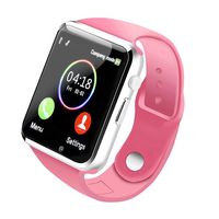 Bluetooth Smart Watch A1 - Fitdio Touch Screen Smart Wrist Watch Smartwatch Phone with SIM Card Slot Camera Pedometer Sport Tracker for iOS iPhone Android Samsung LG for Men Women Child (Pink)