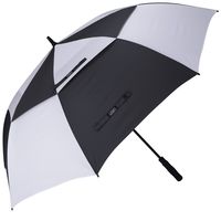 G4Free Golf Umbrella Extra Large 54 Inch Windproof Oversize Automatic Double Canopy Vented Waterproof Stick Umbrellas (Black/White)