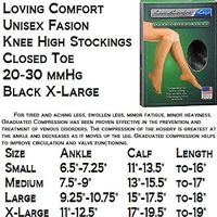Loving Comfort Knee-High Compression Hose - Black - Extra Large