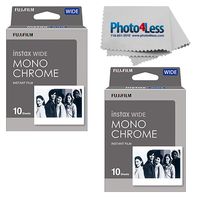 Fujifilm Instax Wide Monochrome Instant Film X2 (20 Exposures) + Cleaning Cloth - Top Value Bundle