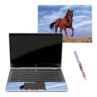 MightySkins Skin Compatible with HP Pavilion x360 14" (2018) - Horse | Protective, Durable, and Unique Vinyl Decal wrap Cover | Easy to Apply, Remove, and Change Styles | Made in The USA