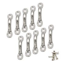 Tebery 3/4-Inch Pad Eye, Tie Down, Kayak Deck Loops, Stainless Steel Loop with Screws, 10 Pack