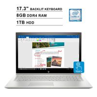2019 Newest HP Envy 17.3 Inch FHD Touchscreen Laptop (Intel 4-Core i7-8550U up to 4GHz, 8GB RAM, 1TB HDD, NVIDIA MX150 2GB, Backlit Keyboard, DVD, WiFi, Bluetooth, HDMI, Windows 10) (Renewed)