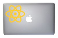 Atomic Molecule Atom Neutron Proten Electron Vinyl Decal for Macbook, Laptop or other device 5 Inch (yellow)