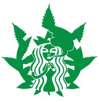UR Impressions KGrn Cannabis Meets Coffee Queen Decal Vinyl Sticker Graphics for Cars Trucks SUV Vans Walls Windows Laptop|Kelly Green|5.5 Inch|URI072-KG