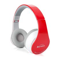 Beyution New Bluetooth V4.1 Headphones BT513 Red Color- Stereo Hi-Fi Over-Ear Headset with Noise Cancellation Technology Work for All Device with Bluetooth Function