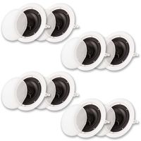 Acoustic Audio HTI6c in Ceiling 6.5" Speaker 4 Pair Pack 2 Way Home Theater 2000W HTI6c-4PR