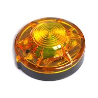 MIUHIU Roadside Flashing Flares Safety Warning Light Emergency LED Strobe Light with Magnetic Base Vehicle and Marine (Amber)