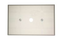 Leviton 88113 1-Gang .406-Inch Hole Device Telephone/Cable Wallplate, Oversized, Thermoset, Strap Mount, White
