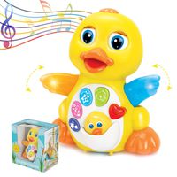 ToyThrill Duck Toy - Best Musical Baby Toys for 1 Year Old Girl & Boy, Babies, Infant or toddler - Music, Light Up & Dancing Modes, 6 Singing Musical Songs - Awesome Baby Shower Gift (Yellow)