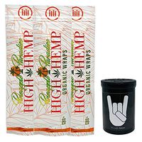 Herb Airtight Container Fresh Kettle with Organic Pineapple Paradise Hemp Wraps Vegan Non-GMO 3 Count DC Crafts Nation - Metal