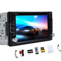 GPS Navigation Steering Wheel Control 2 Din Car DVD CD Player Stereo Radio Video Bluetooth 6.2 Inch Touch Screen AM FM RADIO USB In dash Headunit