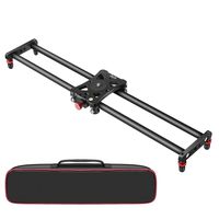 Zecti Camera Slider, Newest Adjustable Carbon Fiber Camera Dolly Track Slider Video Stabilizer Rail(Max Load: 8kg/18lbs) with 4 Bearings for Camera DSLR Video Movie Photography Camcorder Stabili 23.6"