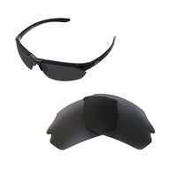 Walleva Replacement Lenses for Smith Parallel Max Sunglasses - Multiple Options Available (Black - Polarized)