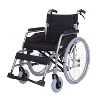 QIDI Wheelchair Lightweight Foldable Aluminum Alloy Self-propelled Seat Width 50cm with Armrests