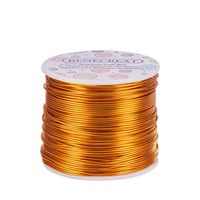 BENECREAT 17 Gauge Jewelry Craft Aluminum Wire 380 Feet Bendable Metal Sculpting Wire for Craft Floral Model Skeleton Making (Gold, 1.2mm)