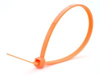 8 Inch Orange Standard Nylon Zip Tie - 100 Pack