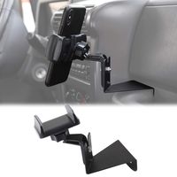 JeCar Multi-Functional Phone Holder, Radio Holder Walkie Talkie Mount Bracket for Jeep Wrangler, 2 in 1 Bolt-on Stand Bracket for 1997-2006 Jeep Wrangler TJ, Black