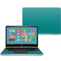 Mightyskins Skin Compatible with Hp Pavilion X360 14" (2017) - Solid Teal | Protective, Durable, and Unique Vinyl Decal Wrap Cover | Easy to Apply, Remove, and Change Styles | Made in The USA